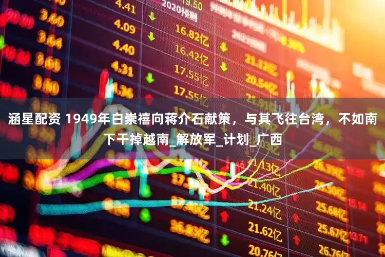 涵星配资 1949年白崇禧向蒋介石献策，与其飞往台湾，不如南下干掉越南_解放军_计划_广西